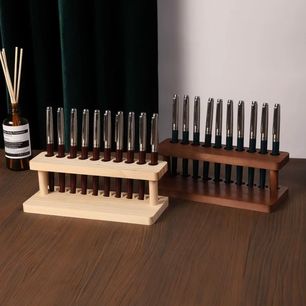 Wooden Pen Holder, Desk Organizer with Phone Slot – image 3