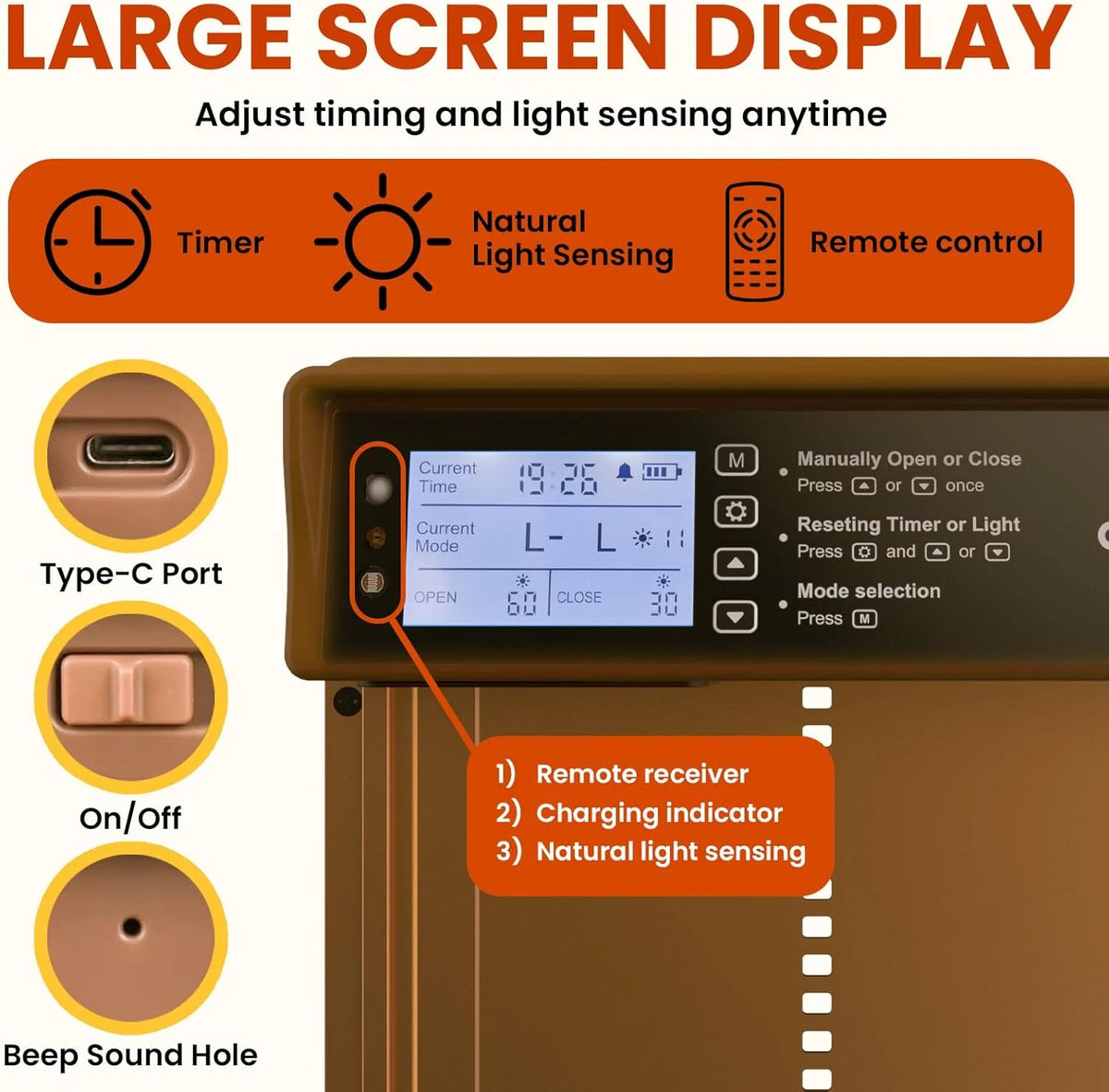 Automatic Chicken Coop Door, Solar Powered with Timer & Light Sensor – image 4