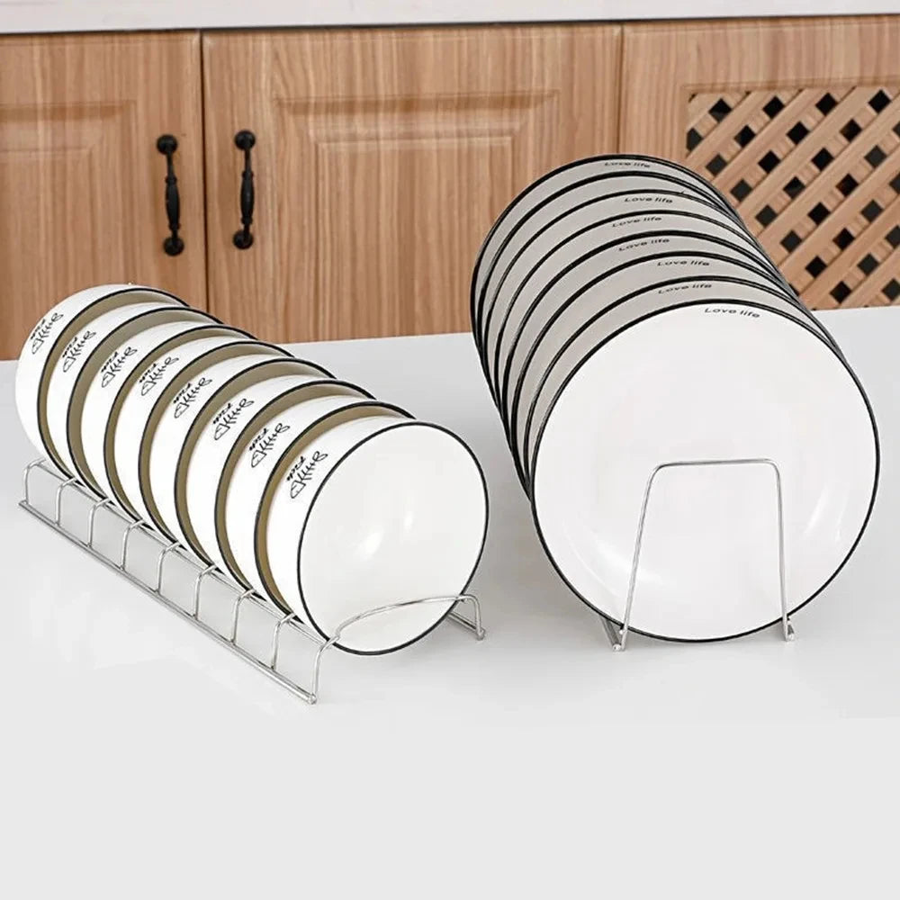 Plate and Bowl Rack – Stainless Steel Cabinet Dish Organizer – image 6
