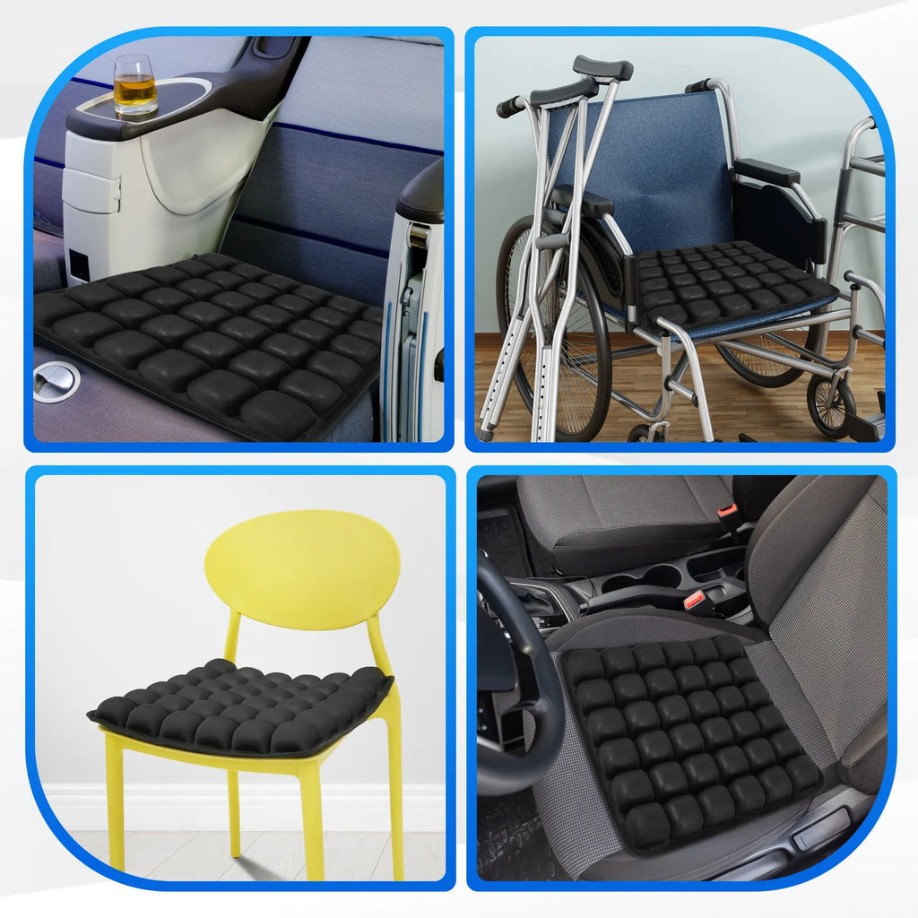 Inflatable Seat Cushion - Breathable 3D Air Cushion for Car & Office Chair