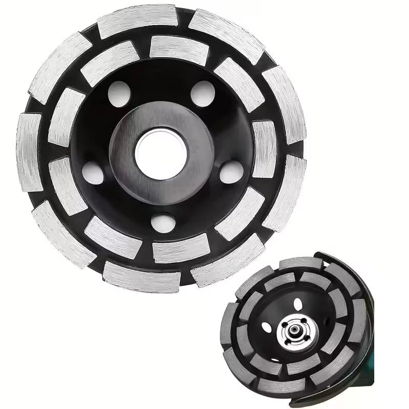 Construction Diamond Cup Grinding Wheel 4 in - Double Row Concrete Disc – image 5