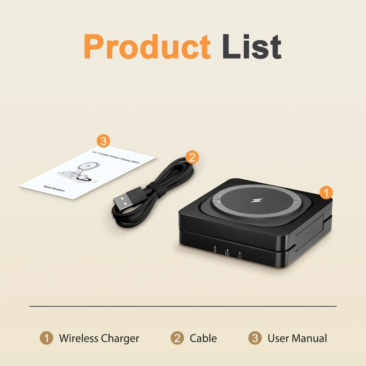 Magnetic Wireless Charger Stand 3-in-1, Foldable Charging Station – image 15
