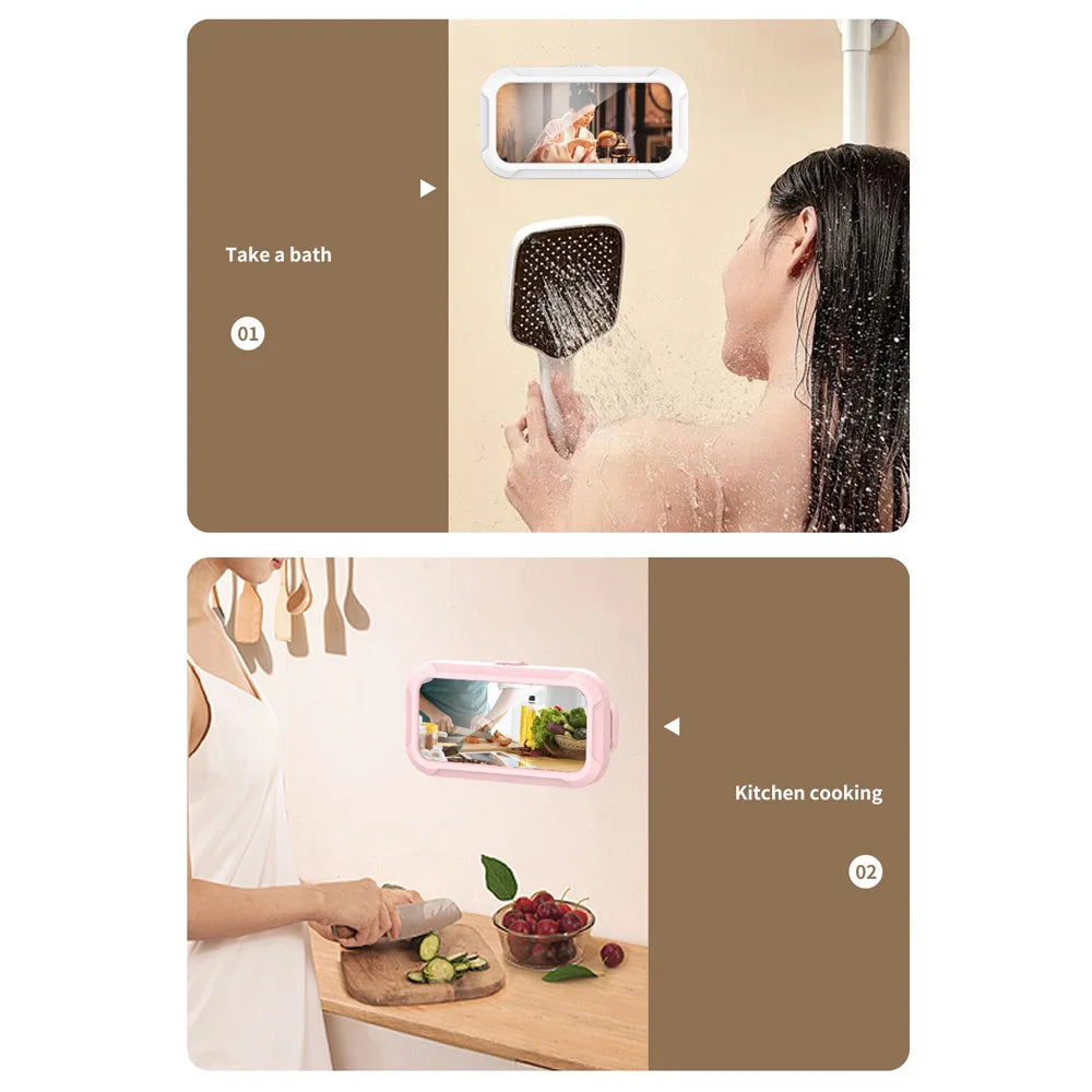 Waterproof Shower Phone Holder Box, Rotating Bathroom Phone Case – image 6