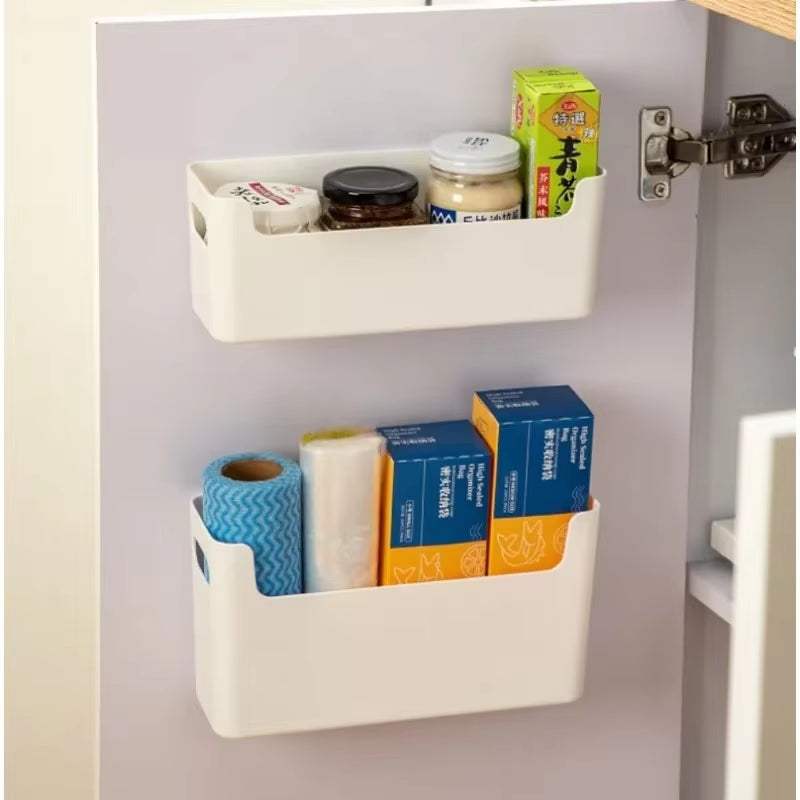 Cabinet Door Organizer - Adhesive Storage Basket, No Drilling – image 2