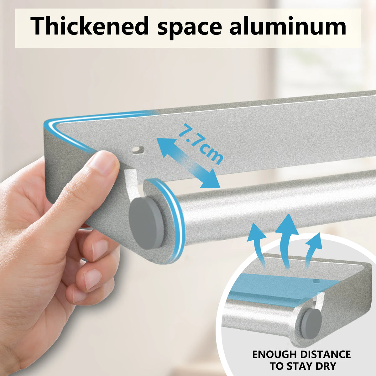 Stainless Steel Paper Towel & Wrap Holder – image 4