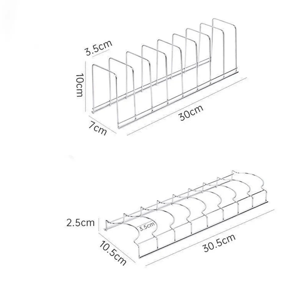 Plate and Bowl Rack – Stainless Steel Cabinet Dish Organizer – image 7