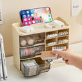 Desk Organizer Caddy with Pen Holder and 3 Drawers