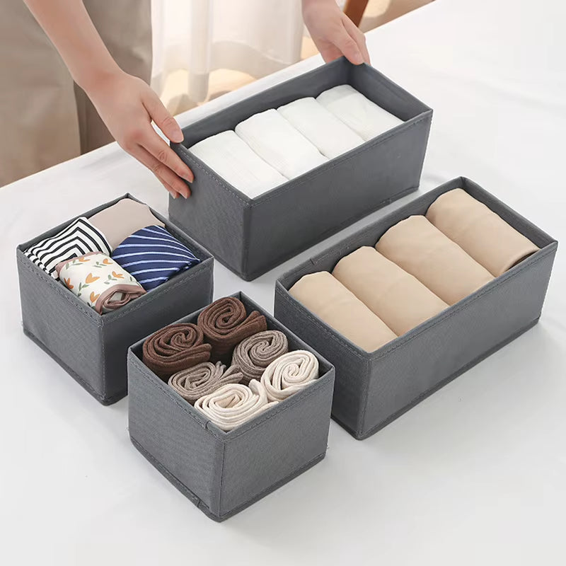 Clothes Storage Boxes – 3-Piece Foldable Drawer Organizers – image 4