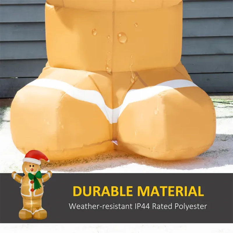 6 Ft Inflatable Gingerbread Man with LED Lights