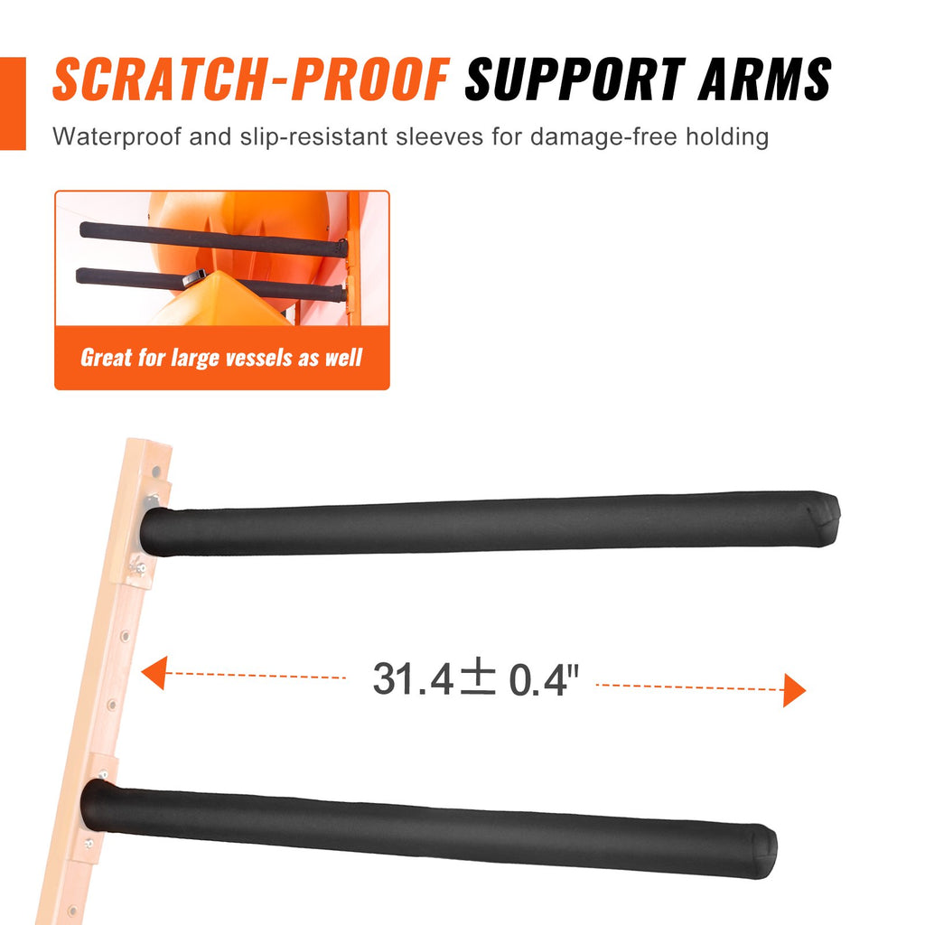Wall Mounted Kayak Storage Rack for 4 Kayaks, 400 lb Capacity – image 5