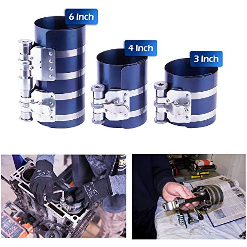 Piston Ring Compressor – Ratchet Band Tool, 3, 4 or 6 in – image 7