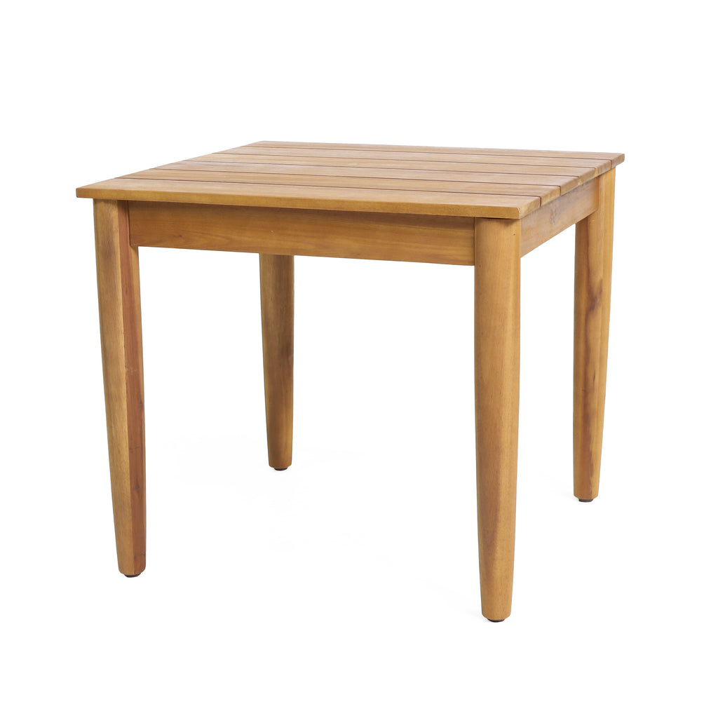 Teak Wood Side Table, 20 x 20 Inch Accent End Table – image 5