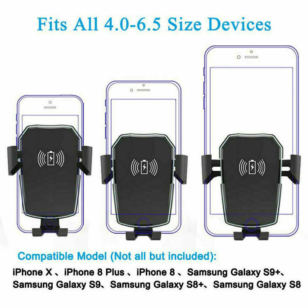 Wireless Car Charger Mount, Qi Fast Charging Phone Holder – image 5