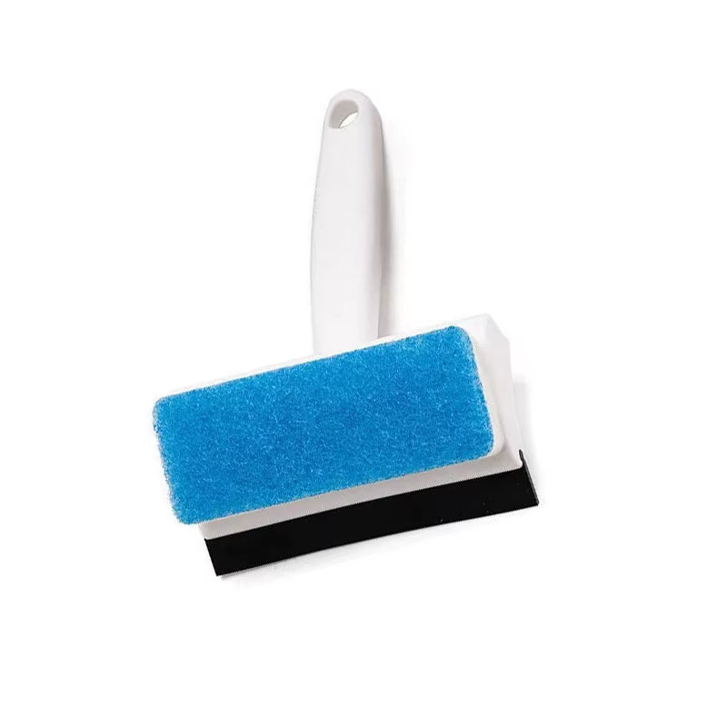 Shower Glass Squeegee Sponge Brush