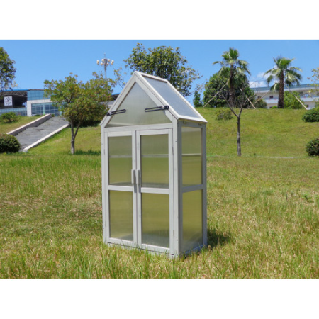 Wooden Mini Greenhouse Kit with Adjustable Shelves and Roof – image 5