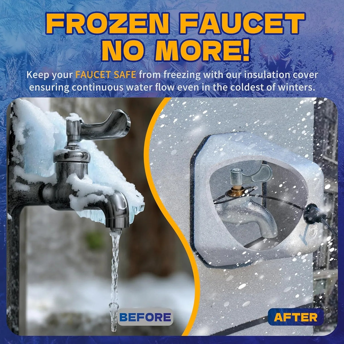 Outdoor Faucet Covers 2-Pack - Insulated Winter Spigot Protectors – image 5