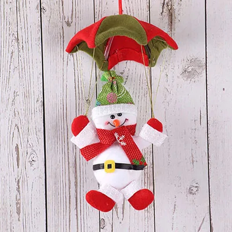 Skydiving Santa Ornament - Hanging Christmas Decoration