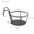 Hanging Flower Pot Holder, Iron Railing Plant Basket