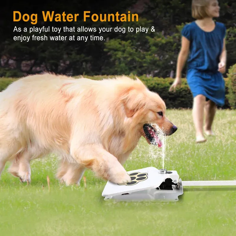 Outdoor Dog Water Fountain, Step-On Paw Activated Drinker – image 4