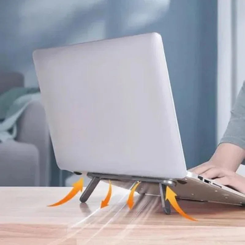 Foldable Laptop Riser, Stick-On Portable Laptop Stand – image 3