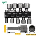 Nut Driver Bit Set, 1/4-Inch Hex Shank Metric and SAE Sockets
