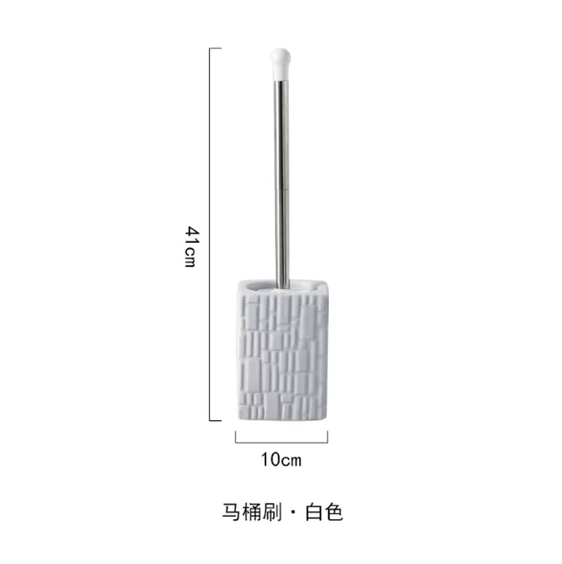 Toilet Brush with Marble-Look Ceramic Holder – image 11