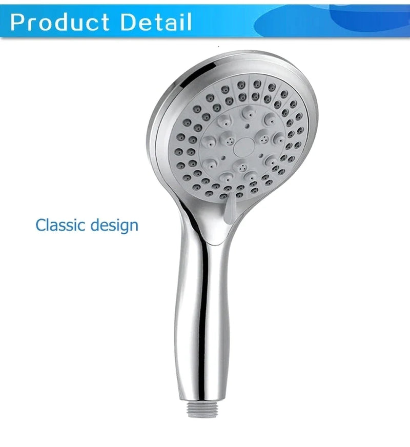 Handheld Shower Head - 5-Setting High Pressure Sprayer, 5 ft Hose – image 13