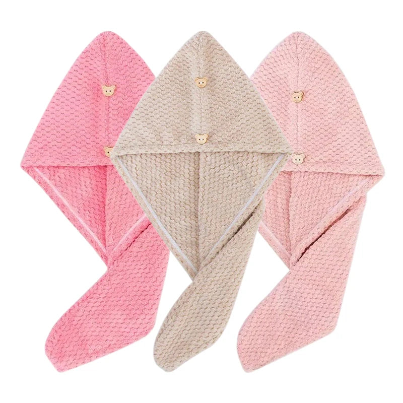Hair Towel Wrap 3-Pack Microfiber Quick Dry Turban – image 8