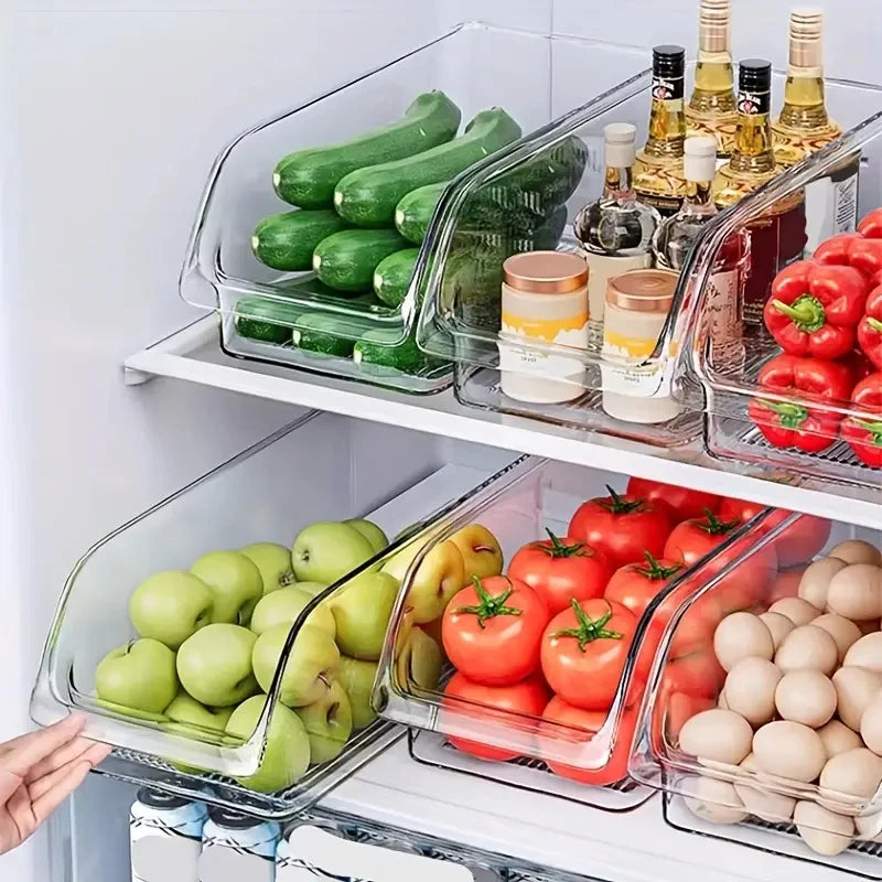 Fridge Can Dispenser Bin - Clear Stackable Soda Can Organizer – image 5