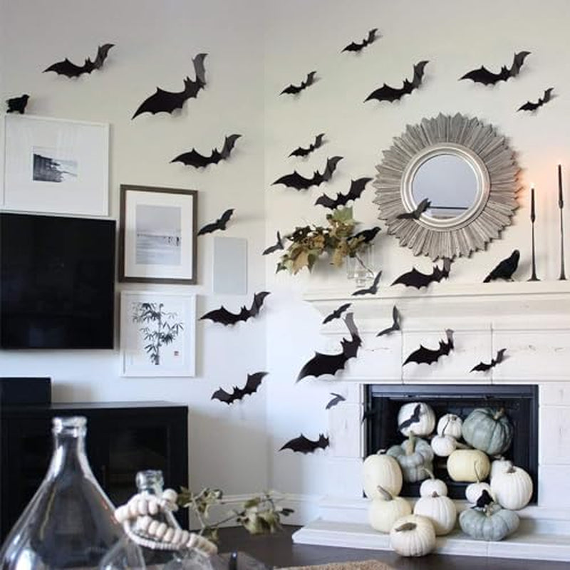 3D Bat Wall Decor – 56 Pack Halloween Wall Bats in 4 Sizes – image 6