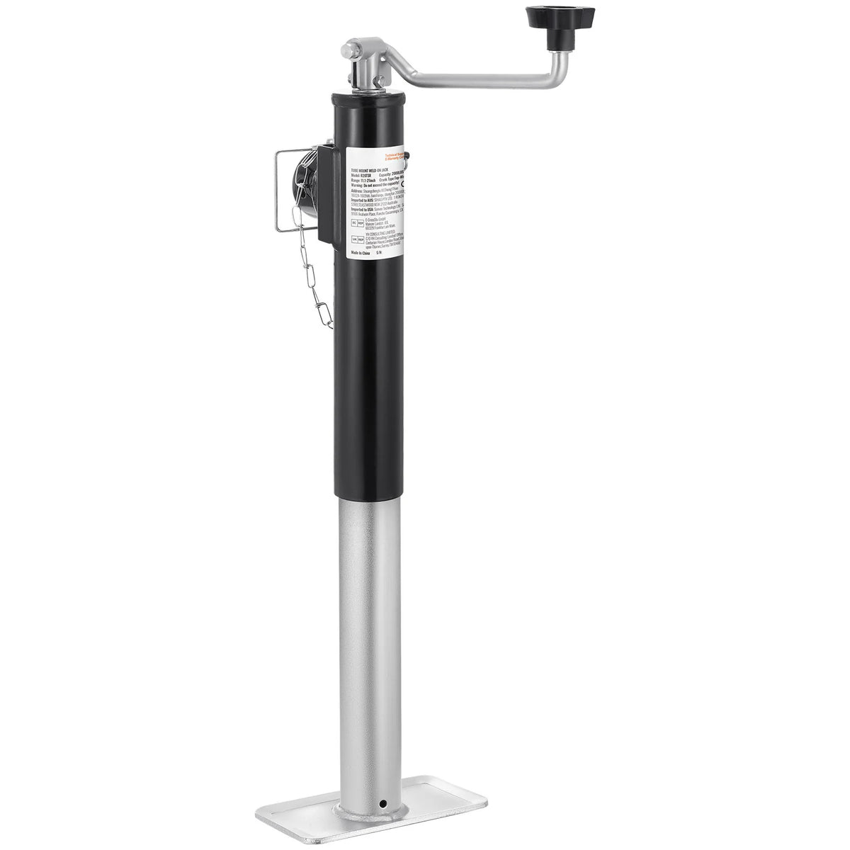Trailer Jack 2000 lb Weld-On Swivel with Handle – image 10