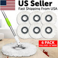 Spin Mop Replacement Heads 6-Pack Microfiber Refills