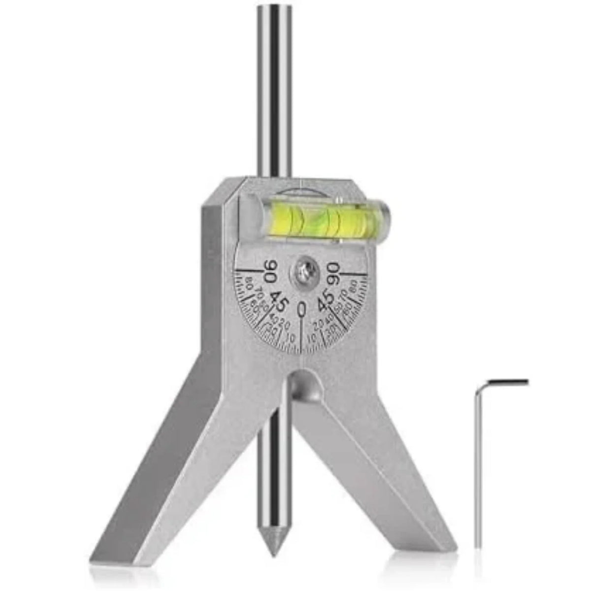 Pipe Center Finder, 4 in Y-Head Centering Tool with Bubble Protractor