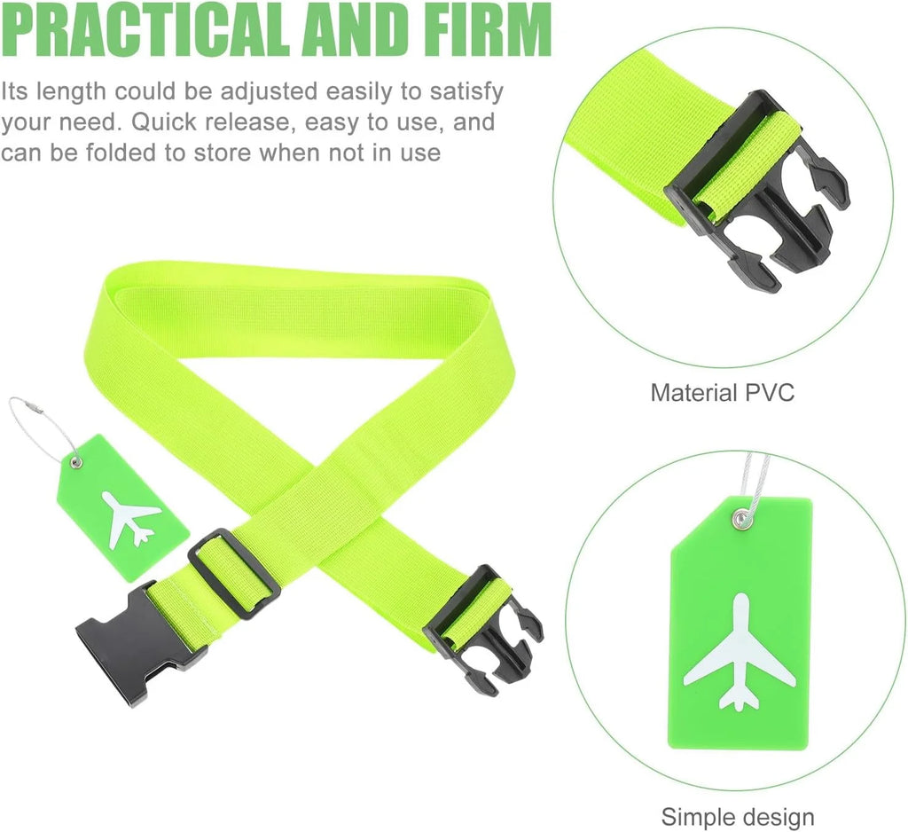 Luggage Straps with Tags, 4-Pack Adjustable Suitcase Belts – image 8