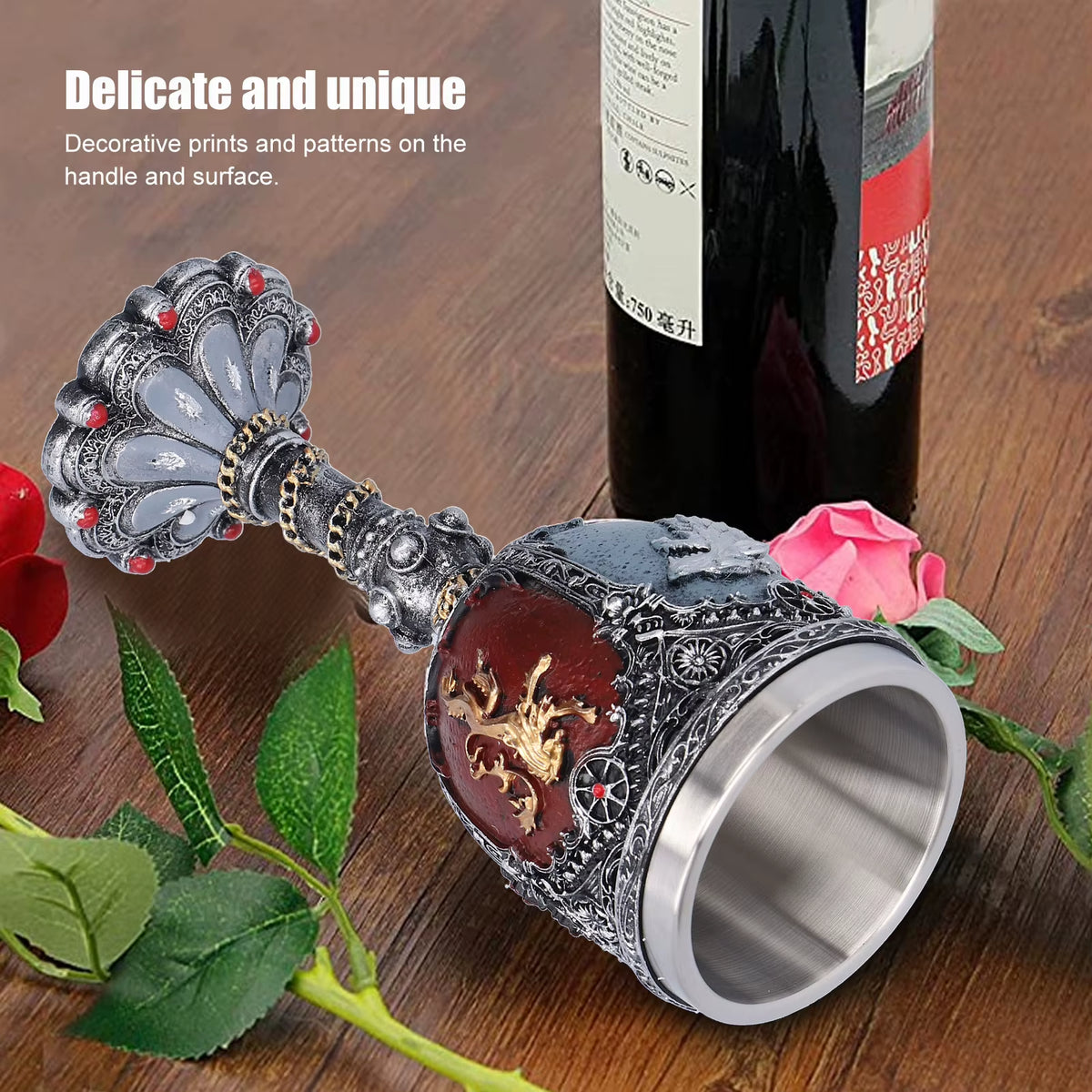 3D Beer Mug, Stainless Steel and Resin Sculpted Drinking Mug – image 5