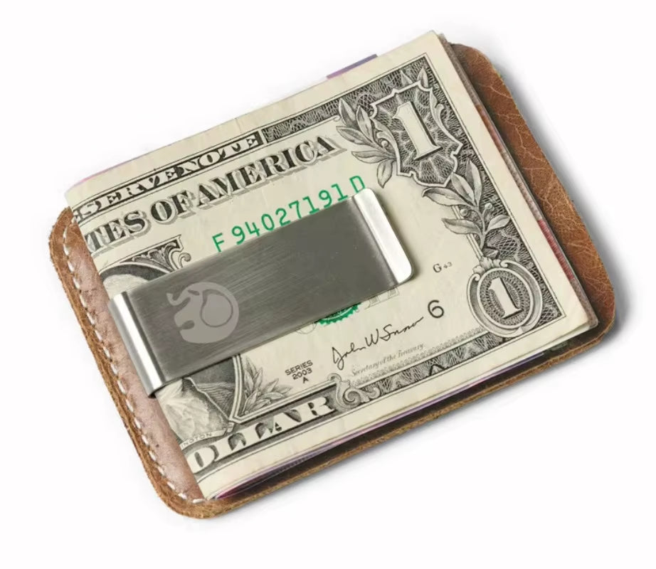 Leather Money Clip Wallet, Slim Cowhide Card Holder – image 3
