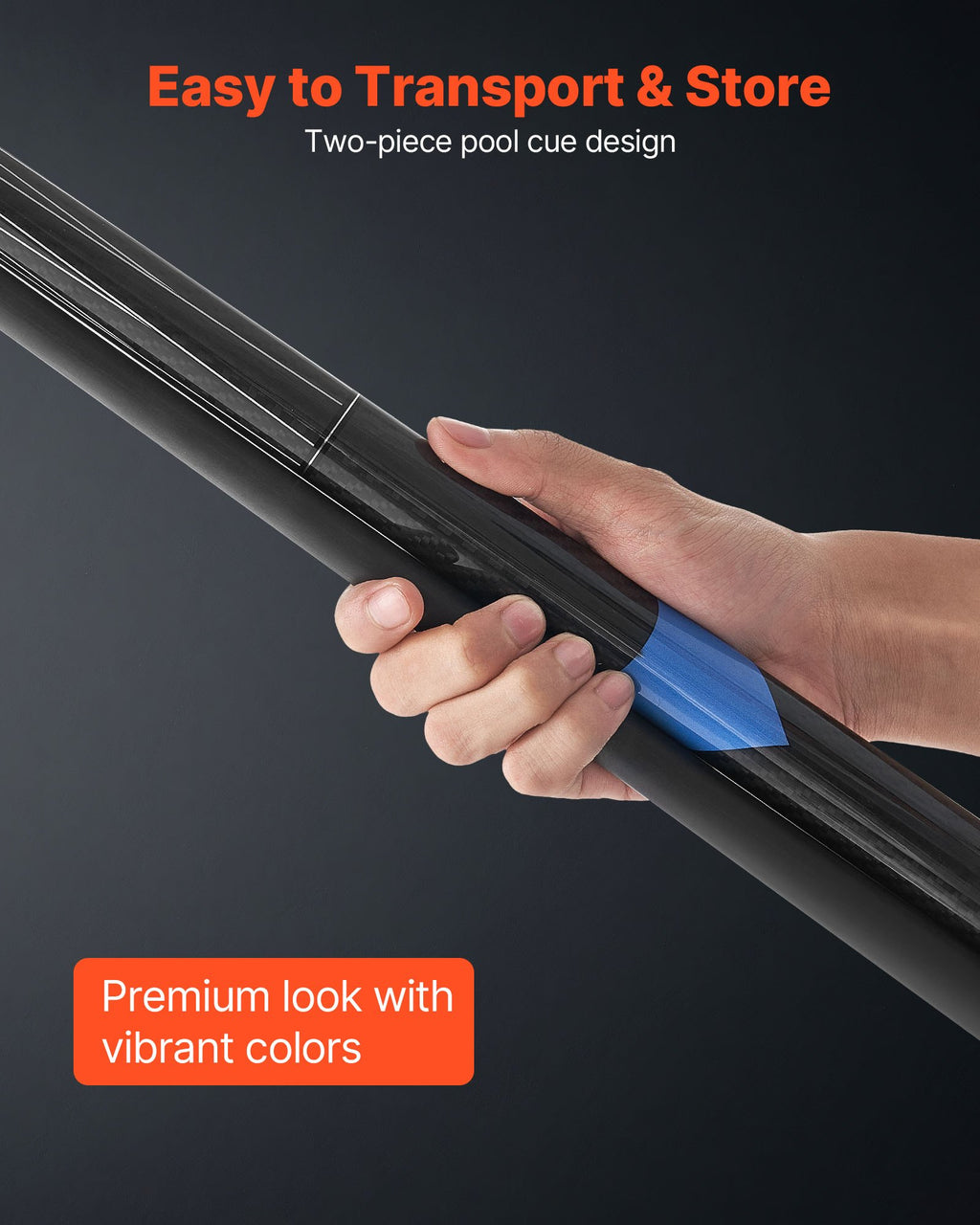 58 Inch Carbon Fiber Pool Cue Stick 19 Oz With Maple Butt – image 5
