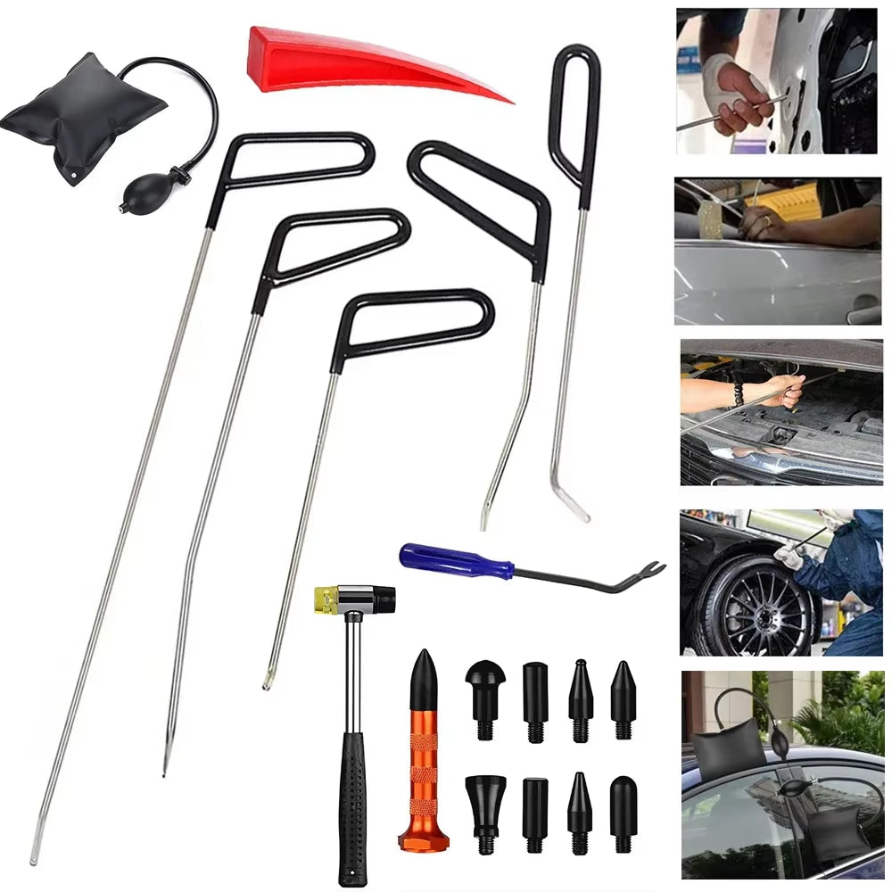 Paintless Dent Repair Rod Kit with Hook Rods, Wedge and Tap Down Pen – image 2