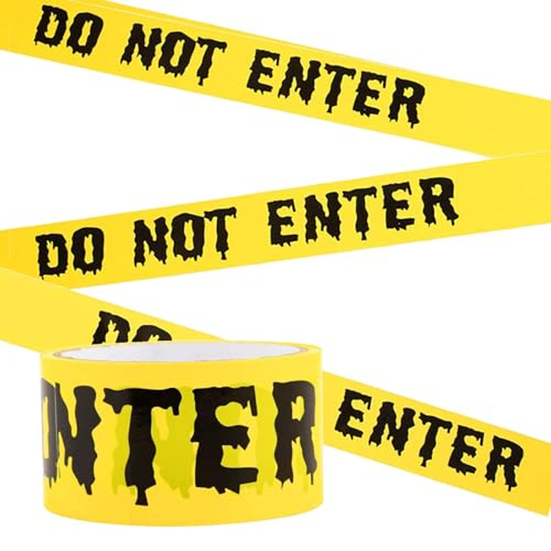Halloween Caution Tape – 1.9 in x 82 ft Party Decoration Roll