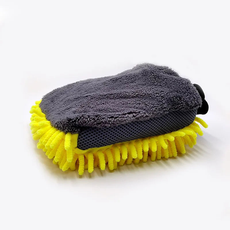 Car Wash Mitt - Microfiber Double-Sided Wash Glove, Scratch-Free