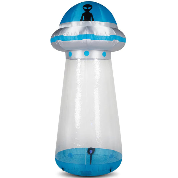 8.8 Ft Halloween Inflatable UFO with LED Lights, Stand-Inside Design – image 1