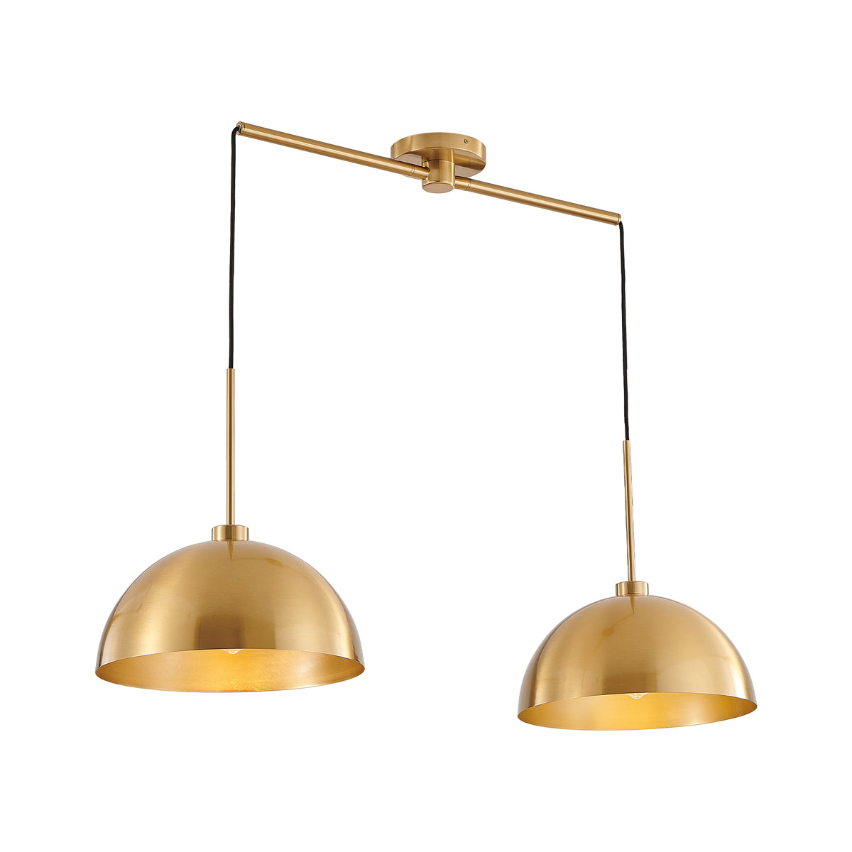 41 Inch Copper Double Pendant Light, Adjustable Kitchen Island Fixture