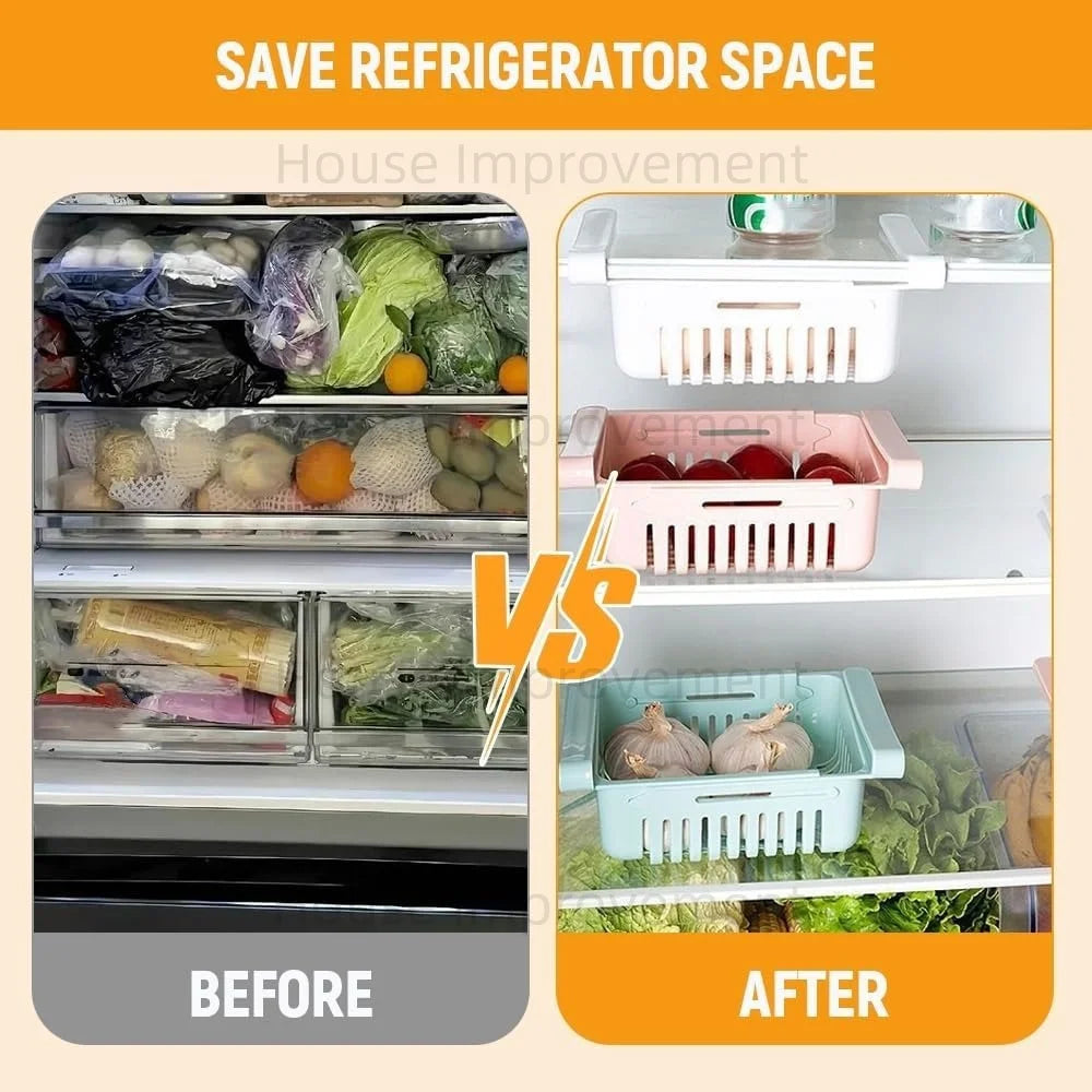 Adjustable Fridge Organizer Shelf – Expandable Storage Rack – image 5