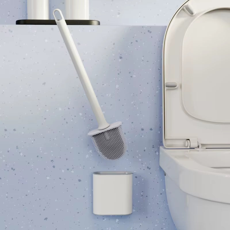 Silicone Toilet Brush with Wall Holder – image 6