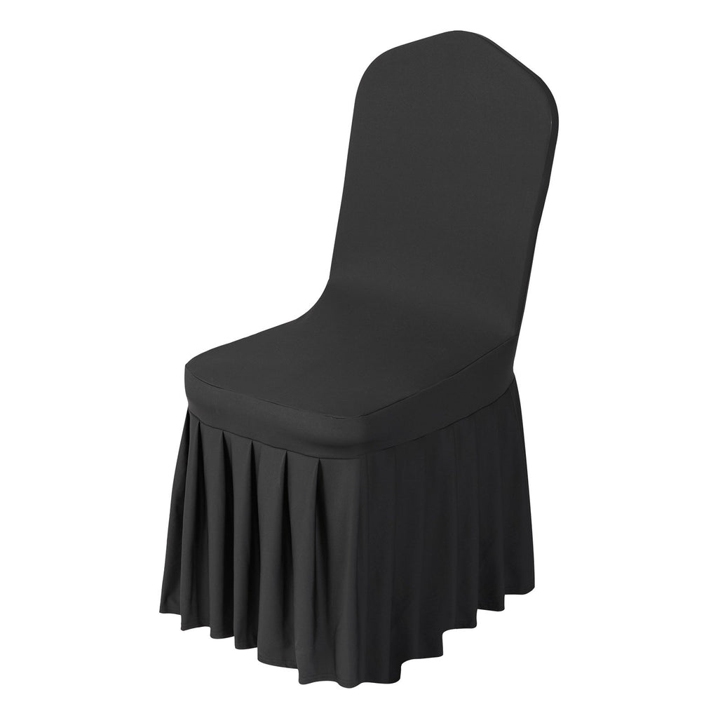 Black Stretch Spandex Chair Covers for Events, 30 Pack – image 1