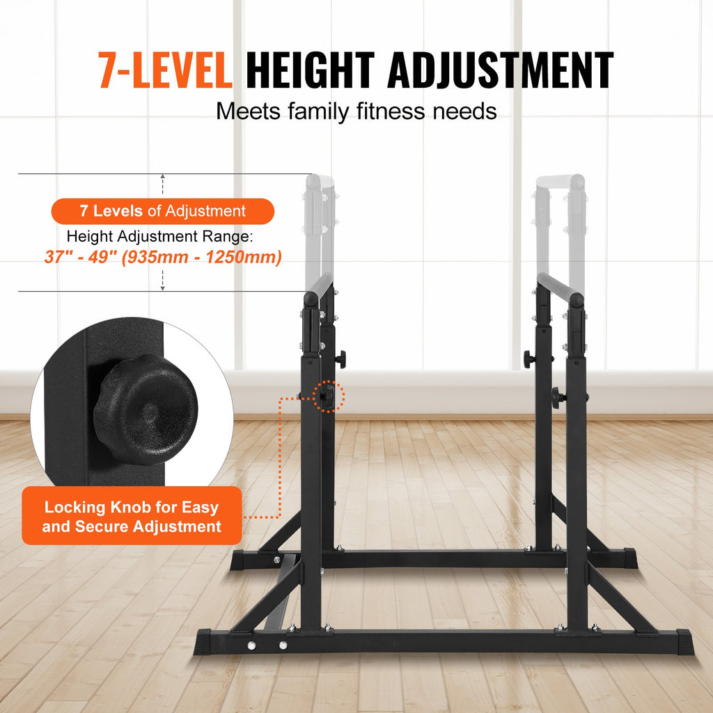 Adjustable Dip Bar Station, 800 lb Capacity, 7 Height Levels – image 3