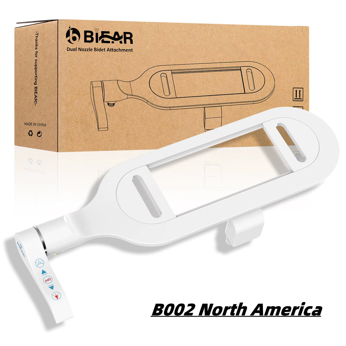 Bidet Attachment Ultra-Slim Non-Electric, Dual Retractable Nozzles – image 9