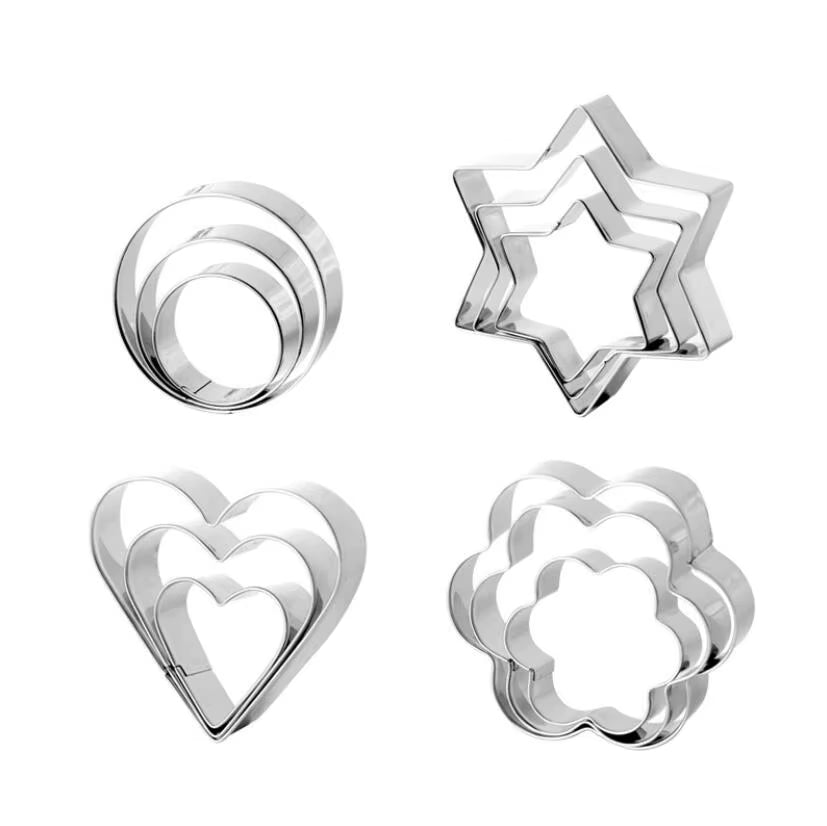 Cookie Cutter Set 12 Piece – Stainless Steel Biscuit Cutters – image 5
