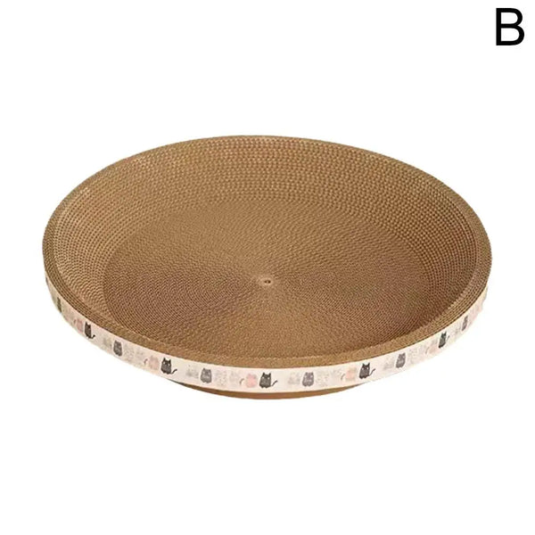 Cardboard Cat Scratcher Bed - Oval Corrugated Scratch Lounge