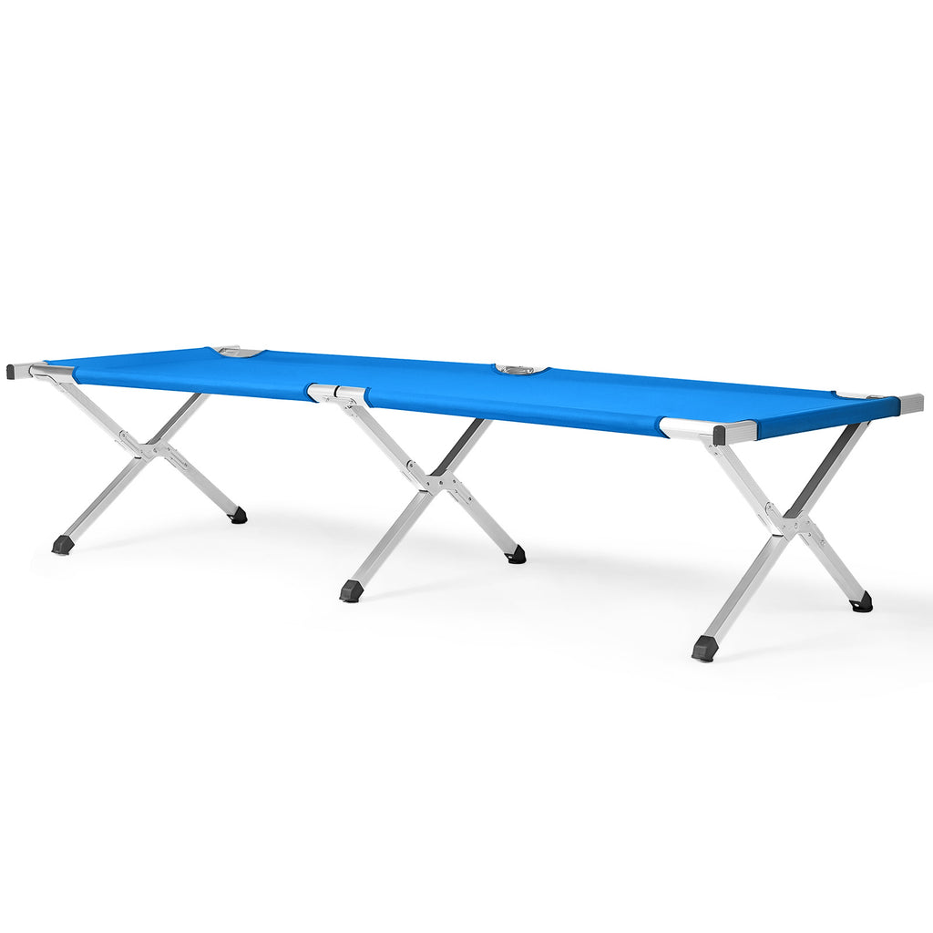Aluminum Folding Camping Cot with Carry Bag, Blue – image 10